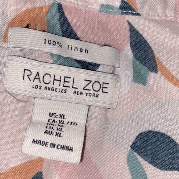 Rachel Zoe floral top size XLarge linen - Picture 6 of 8
